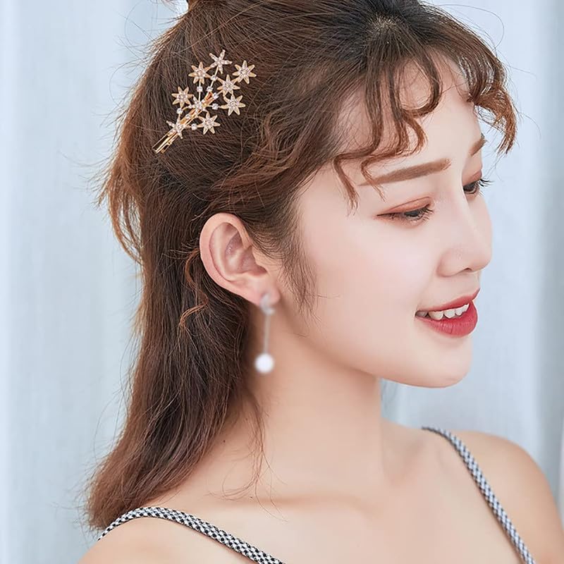 Amazon.co.jp: YANWENX ヘアピン 2 ホワイトクリスタル ヘアクリップ